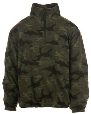Burnside Polar Fleece Quarter Zip Sweatshirt - Green