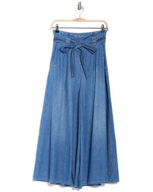 L'Agence Lowen Crop Paperbag Pants - Blue