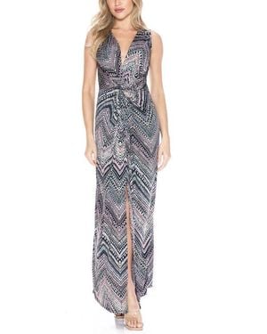 O.L. Twist Front Maxi Dress - Multicolor