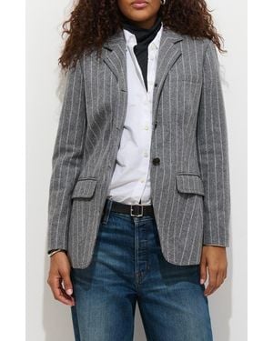 Alex Mill Chalkstripe Wool Blazer - Gray