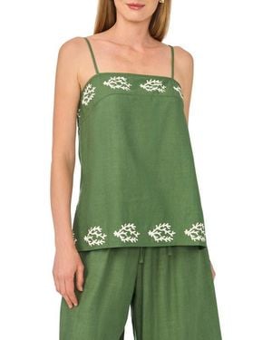Parker Leaf Print Tank - Green