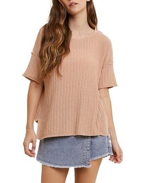 Wishlist Textured Knit Top - Blue