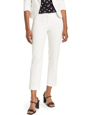 Amanda + Chelsea Cotton-Blend Knit Trouser Pants - White