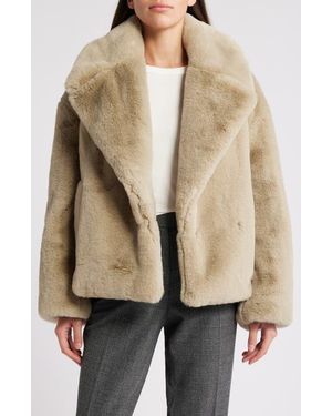 BOSS Curmeta Faux Fur Jacket - Natural
