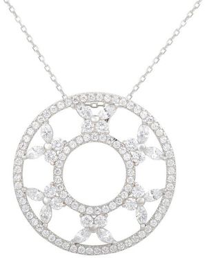 Suzy Levian Cubic Zirconia Butterfly Pendant Necklace - White