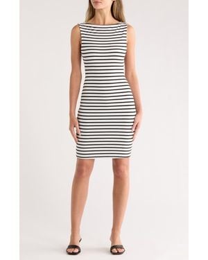 Bebe Stripe Rib Body-Con Minidress - Multicolor