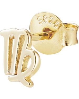 Adornia Fine Zodiac Sign 925 Sterling Stud Earring - White