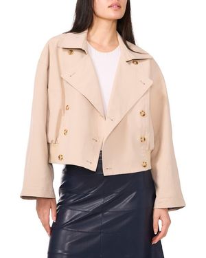 1.STATE Crop Trench Coat - Natural