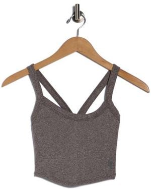 Free People Fp Movement All Clear Rib Crop Camisole - Brown