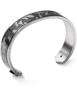 Bulova Camo Precisionist Stainless Steel Cuff Bracelet - White