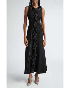 Ulla Johnson Lille Ruffle Maxi Dress - Black