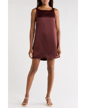 Rebecca Taylor Heavy Satin Shift Dress - Red