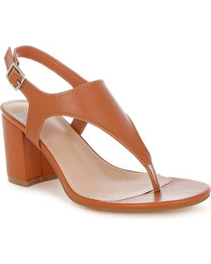 Rag & Co Lady Ann Wedge Sandal - Brown
