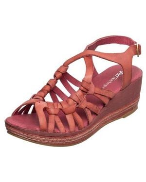 Antelope Genna Platform Wedge Sandal - Red