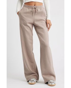 BP. Baggy Wide Leg Sweatpants - Natural