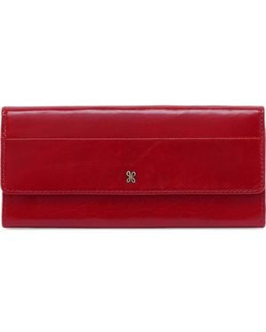 Hobo International Jill Large Leather Trifold Wallet - Red