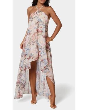 Bebe Strappy High/Low Maxi Dress - Multicolor