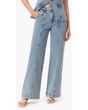 Habitual Seamed Wide Leg Jeans - Blue