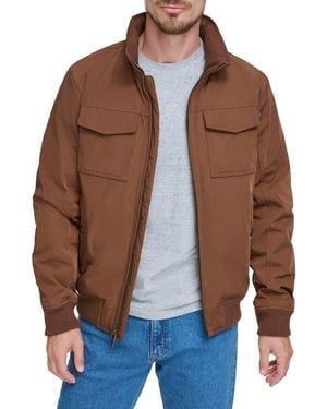 Dockers Quilted Lined Flight Bomber Jacket - Brown