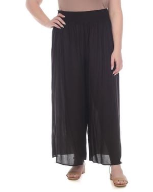 Boho Me Smocked Wide Leg Pants - Black