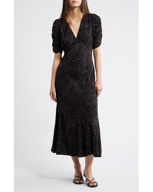 Rails Zariah Mixed Animal Print Midi Dress - Black