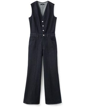 Mango Odette Denim Jumpsuit - Blue