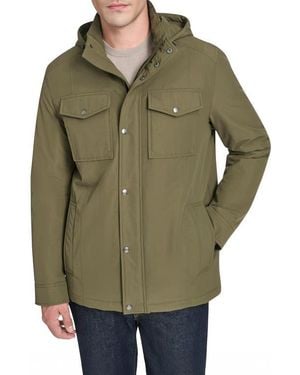 Cole Haan Hooded Waterproof Field Jacket - Green