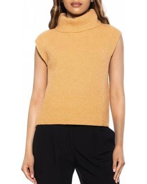 Alexia Admor Jaylani Sleeveless Turtleneck Sweater - Orange