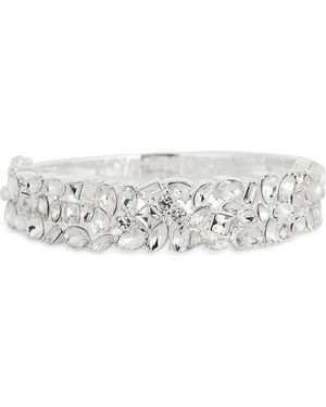 Nordstrom Rack Cluster Cubic Zirconia Bangle Bracelet - Metallic
