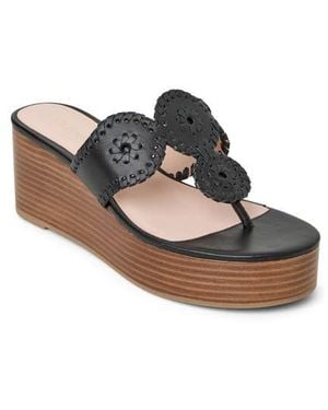 Jack Rogers Kimberly Platform Wedge Sandal - Brown