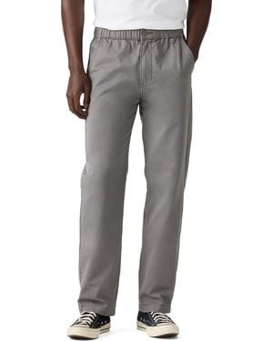 Levi's Pull-On Relaxed Straight Leg Twill Pants - Gray