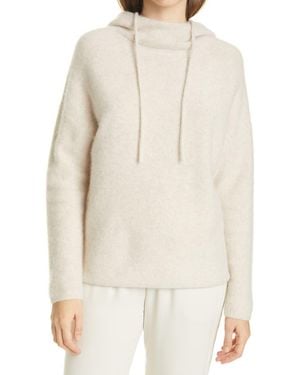 Vince Clean Edge Cashmere Hoodie - White