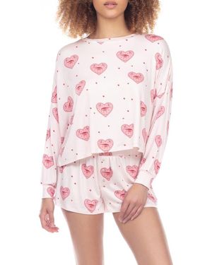 Honeydew Intimates Intimates All American Long Sleeve Shortie Pajamas - Pink