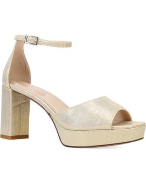 Pelle Moda Pearly Ankle Strap Platform Sandal - White