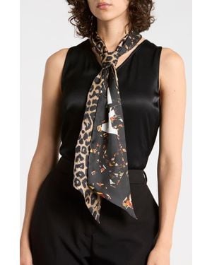 AllSaints Kateri Silk Scarf - Black