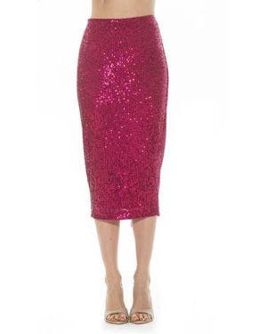 Alexia Admor Ana Midi Pencil Skirt - Red