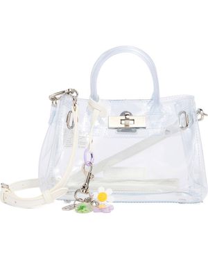 Steve Madden Gummy Mini Clear Jelly Tote - White
