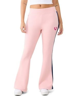 TRUE RELIGION Colorblock Flare Pants - Pink