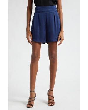 Ramy Brook Joss Satin Shorts - Blue