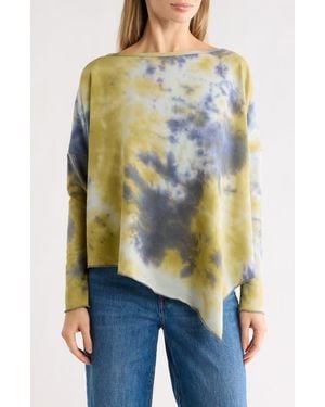 Go Couture Asymmetrical High-Low Sweater - Multicolor