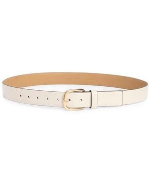 Kate Spade Feather Edge Leather Belt - Natural