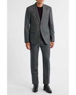 John Varvatos Bleeker Glen Plaid Virgin Wool Suit - Gray