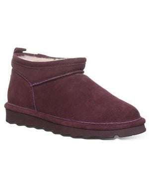 BEARPAW Super Shorty Genuine Shearling Lined Bootie - Purple