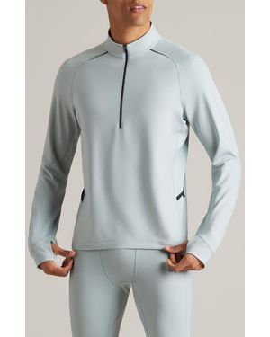 Rhone Thermal Run 1/2 Zip Pullover - Gray