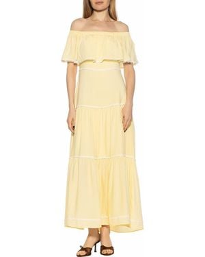 Alexia Admor Esme Off The Shoulder Maxi Dress - Yellow