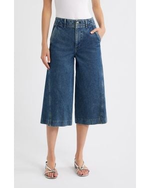 Rag & Bone Jamie High Waist Culotte Jeans - Blue