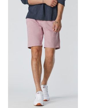 Mavi Jacob Flat Front Twill Shorts - Pink