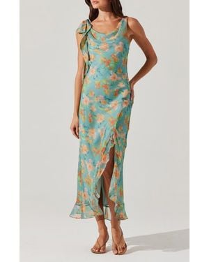 Astr Isabelle Floral Slipdress - Green