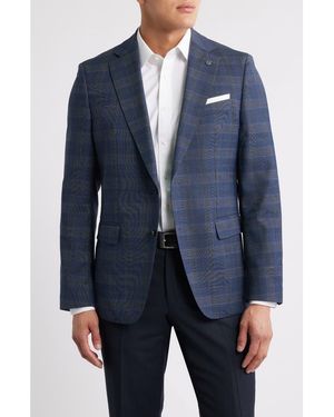 BOSS Hutson Plaid Sport Coat - Blue