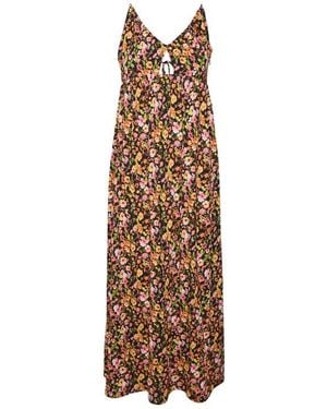 Vero Moda Page Floral Maxi Dress - Natural